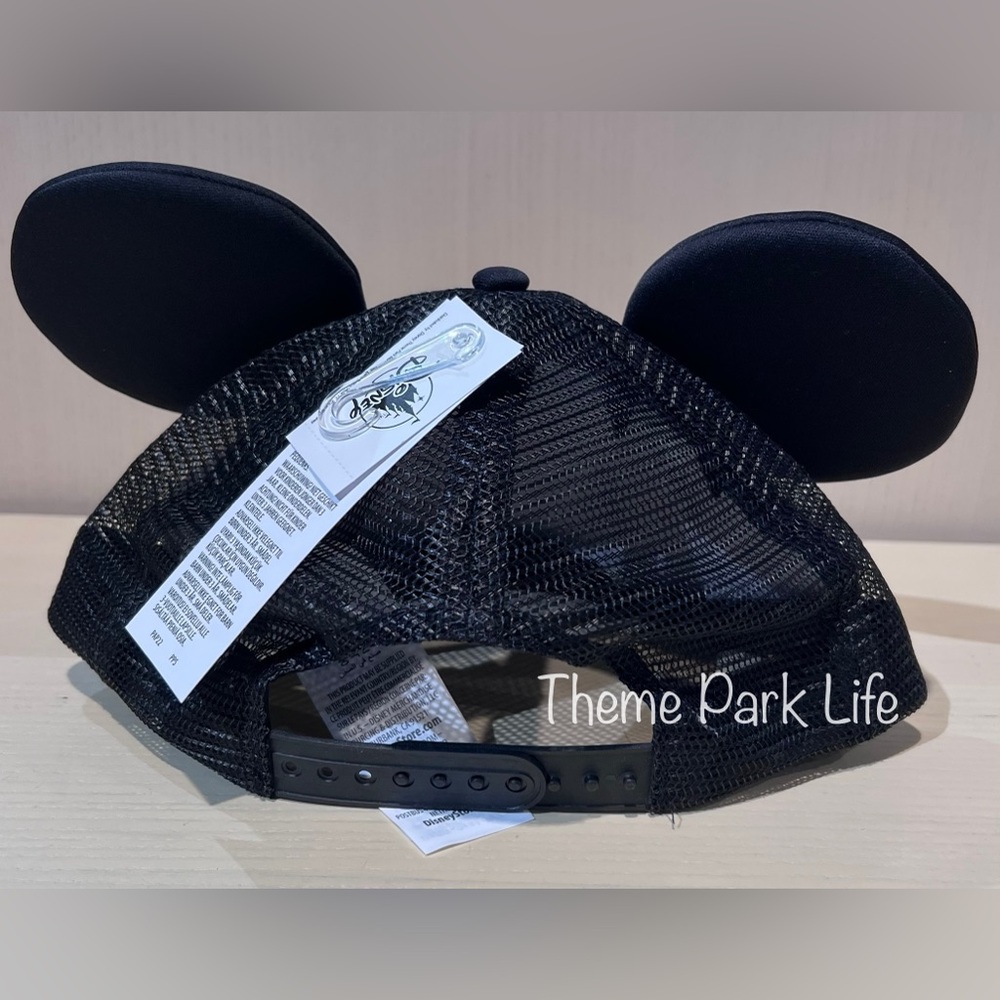 2025 Disney Parks Mickey Mouse Black Mesh Hat Baseball Cap Adjustable NEW - Picture 2 of 2